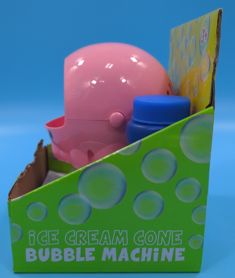 Ice Cream Cone Bubble Machine Kids Light Up Toy 3+