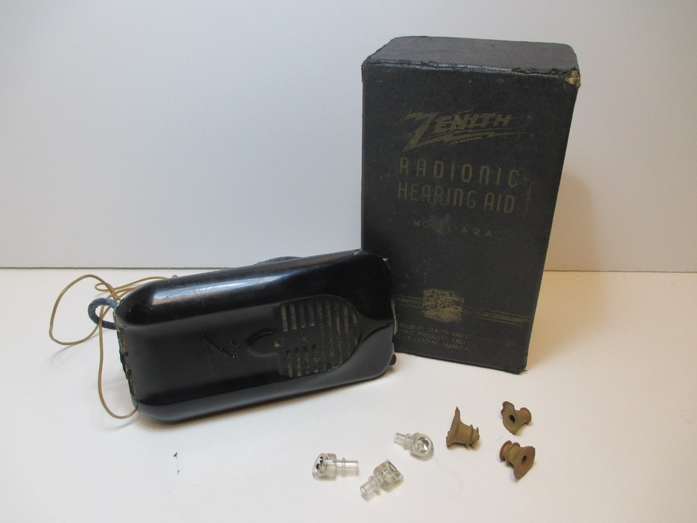Vtg c1942 Zenith "Radionic" Hearing Aid Model A2A w/ Box As Is Display Piece
