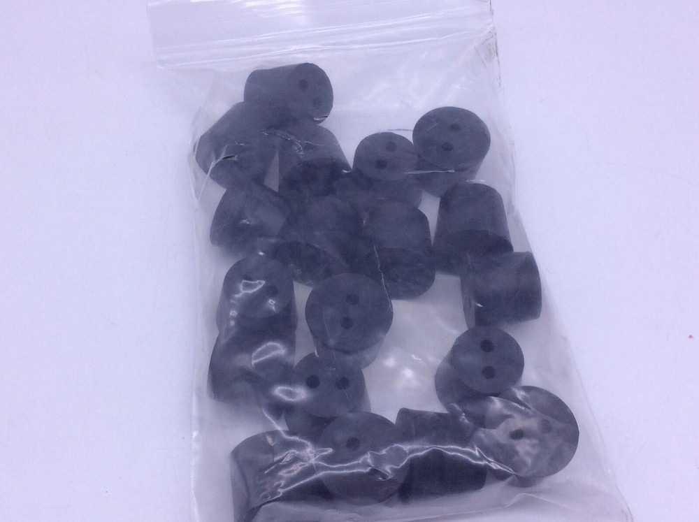 Rubber Stoppers, Size 6, 2-Hole, 1-Pound Pack (19 stoppers)