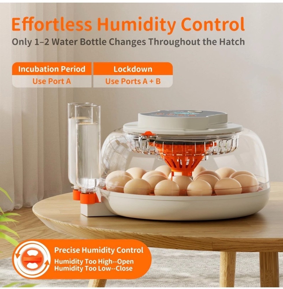 APDOE Egg Incubators for Hatching Eggs, Temperature and Humidity Control