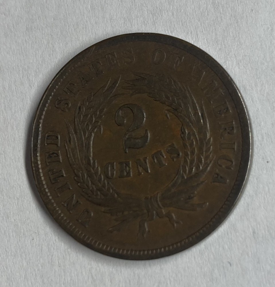 (I) 1864 Large Motto 2C Two Cent Piece
