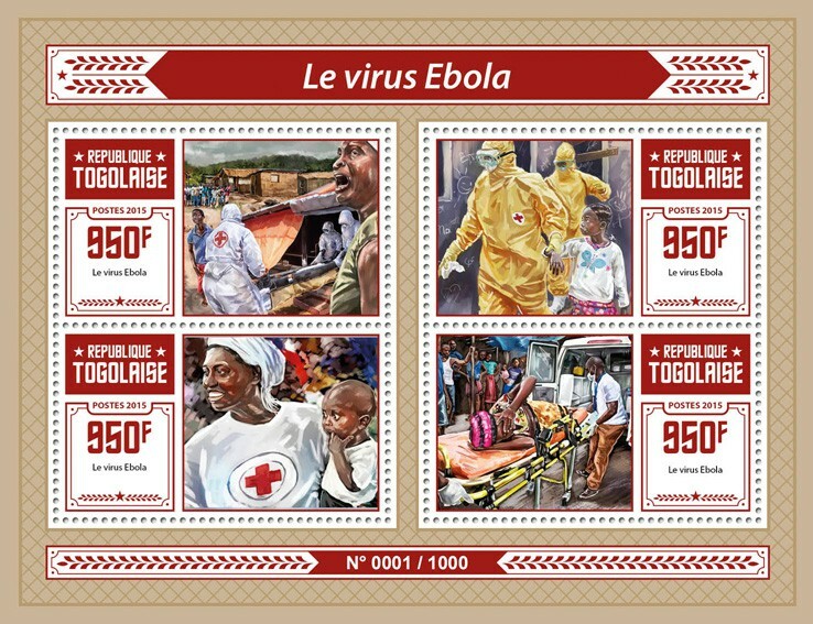 2015 TOGO MNH. EBOLA VIRUS   |  Y&T Code: 4826-4829  |  Michel Code: 7117-7120