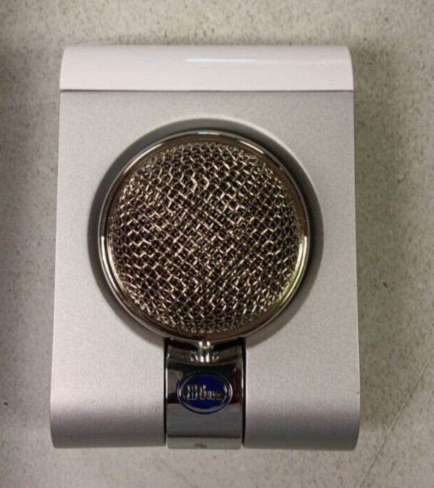 Blue Snowflake Portable USB Microphone - Color: Silver