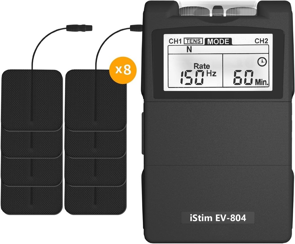 iSTIM EV-804 TENS/EMS Combo – 7 Modes, 24 Programs, Backlit Display