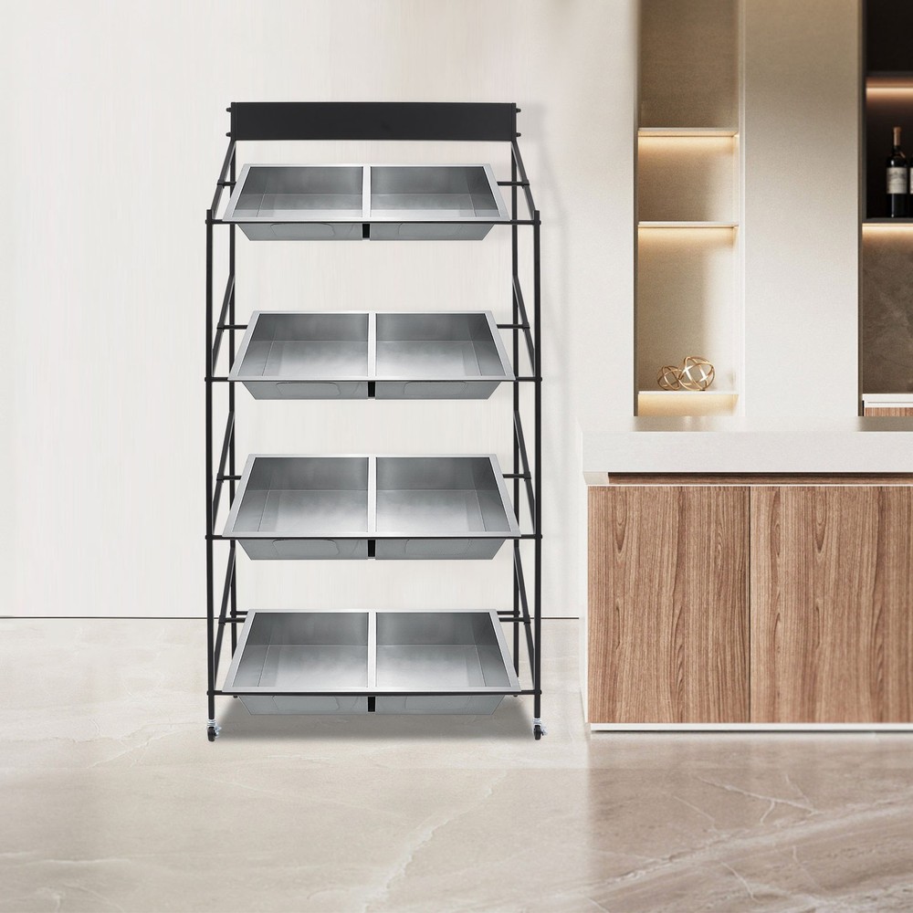 Commercial Sink Display Rack Sink Storage Rack for Commercial Sites with Wheels