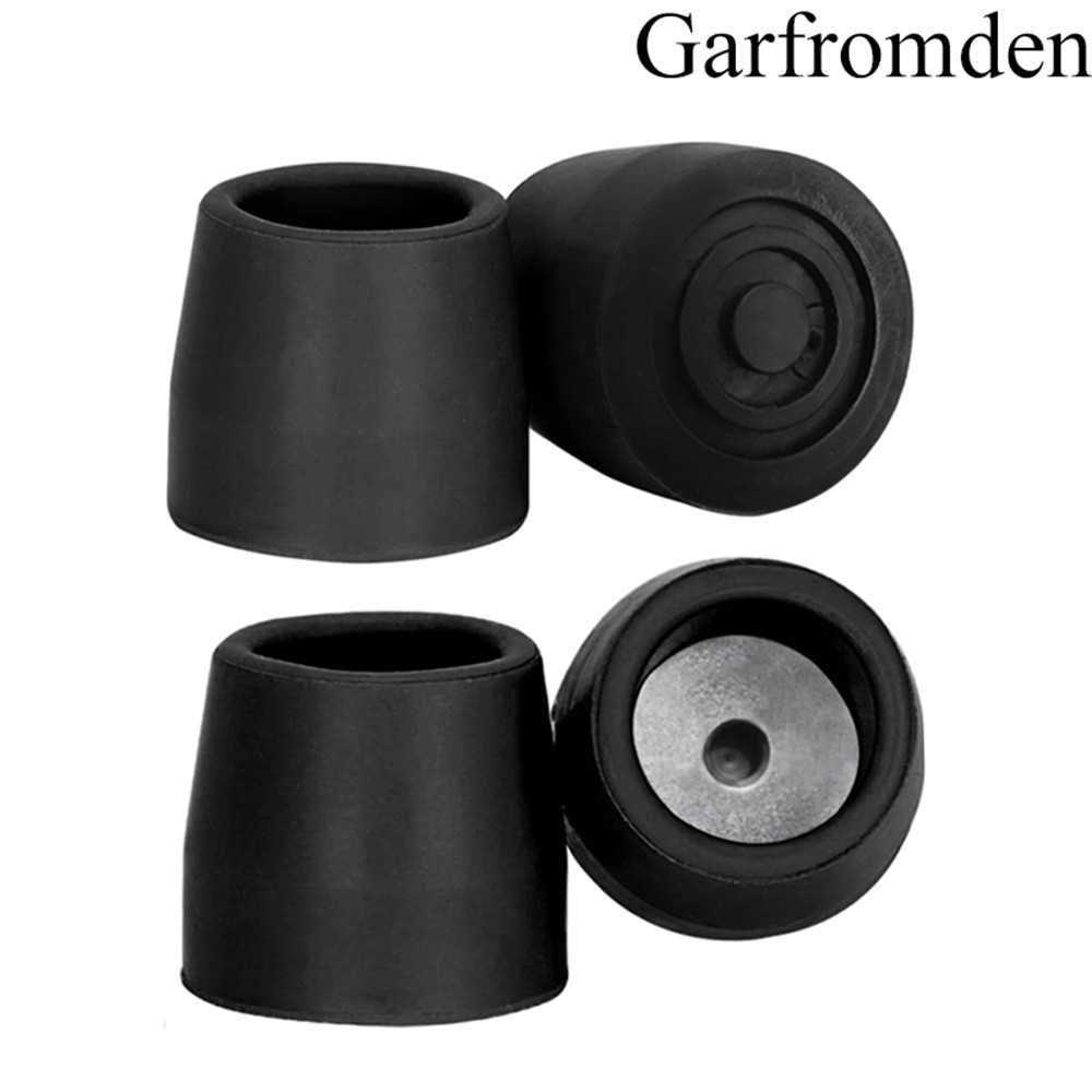 Garfromden 4Pcs Tips Walker Tips Rubber Replacement Tips For Crutches Black