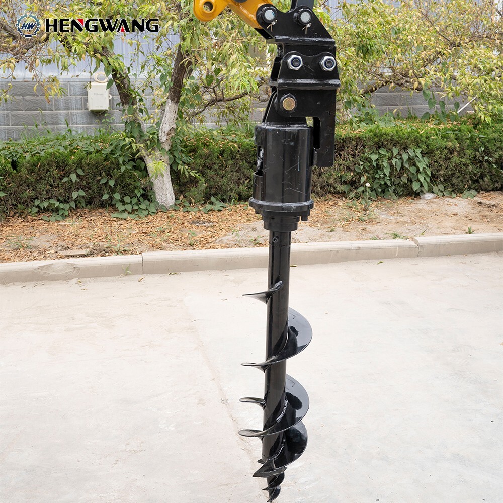 Mini Excavator Attachment Hydraulic Auger High Rotating Speed High Compatibility