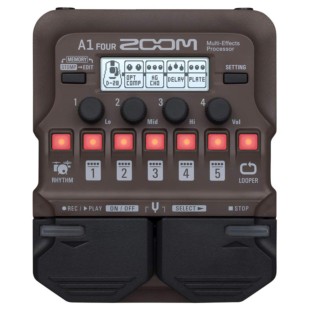 Zoom A1 Four Multi Effect Processor w/ Headphones, Adapter & Cable