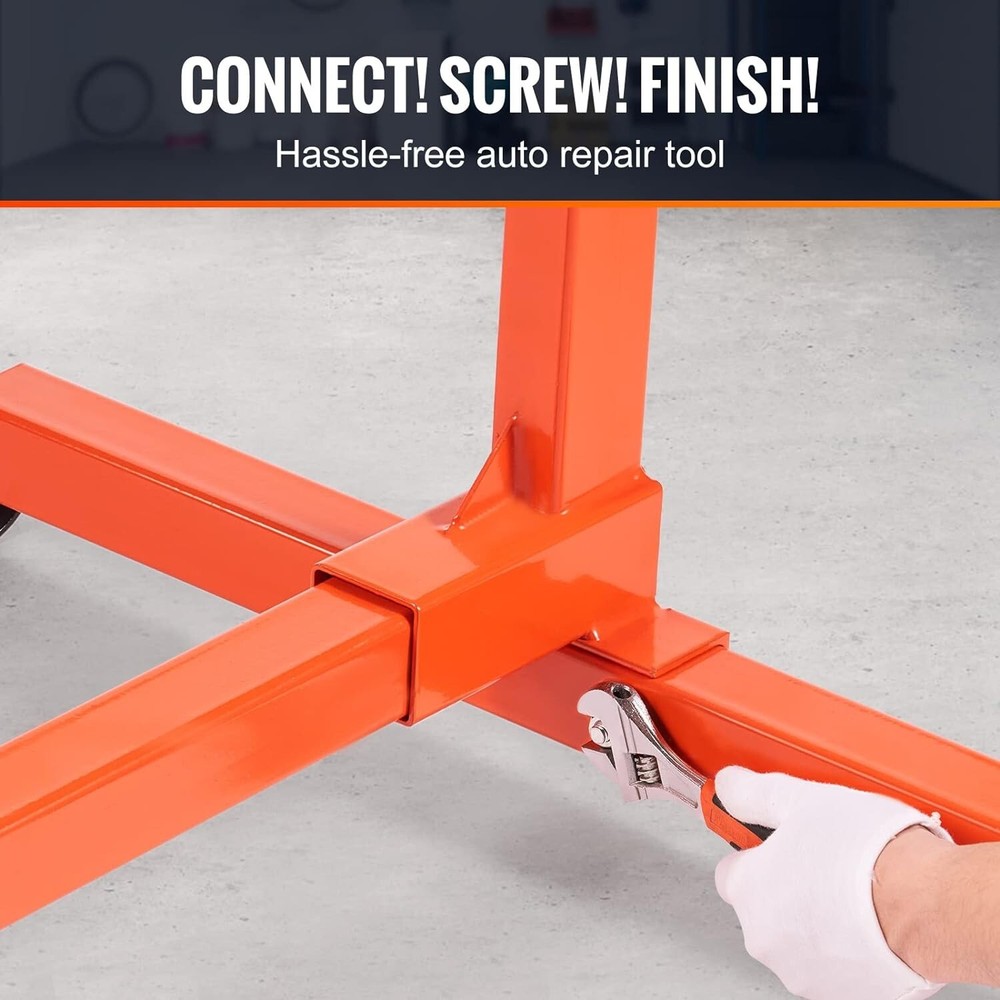 Movable Engine Stand with Lockable Casters - 4 Adjustable Arms & 750 lb Capacity