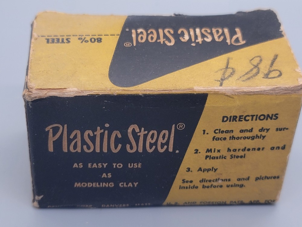 Vintage Devcon Plastic Steel Putty with Original Box