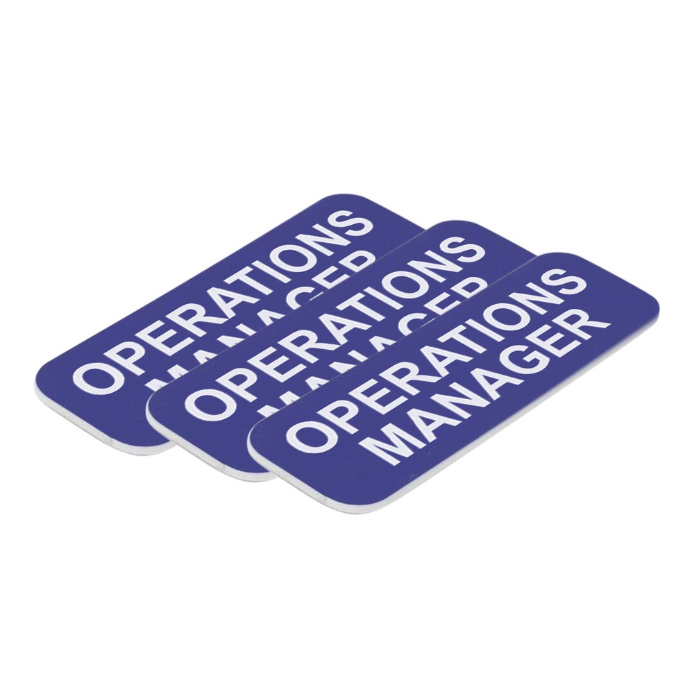 Operations Manager 1 x 3" Name Tag, (3 Pack)