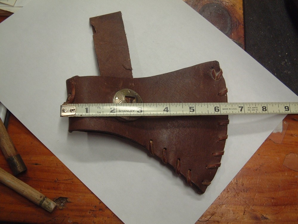 Primitive Handcrafted Leather Axe Sheath Protector Camping Axe Handle Guard