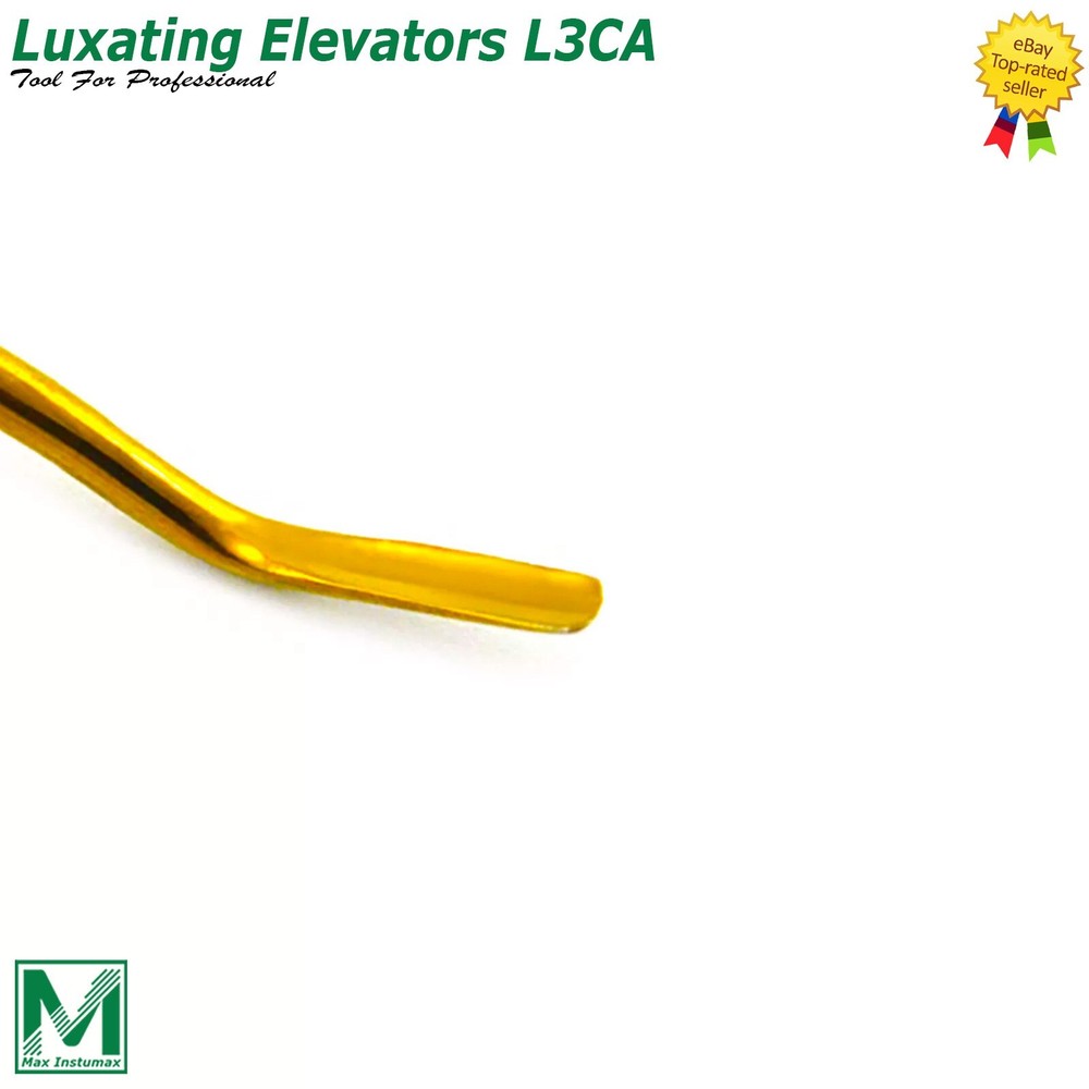 Dental Tooth Extracting L3CA Elevator Luxating Root Elevator Gold Tip