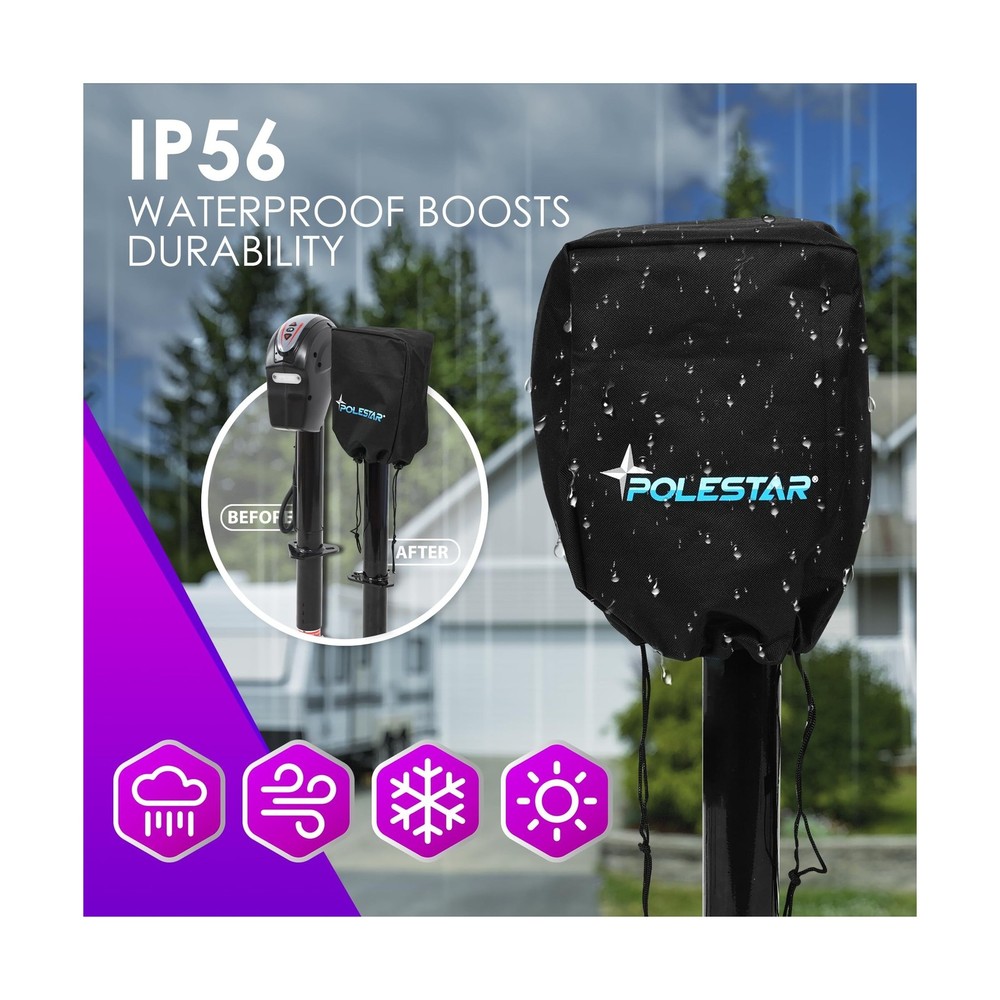 POLESTAR Electric Trailer Jack with Backlit Control Touch Panel, 5000lbs Elec...
