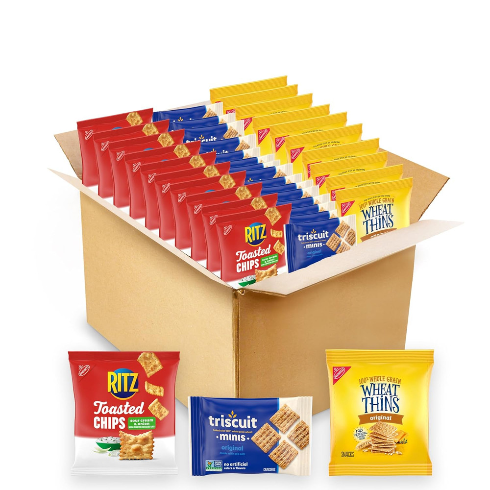 Cracker Variety Pack, RITZ Toasted Chips, Wheat Thins Snacks Whole Grain Wheat C