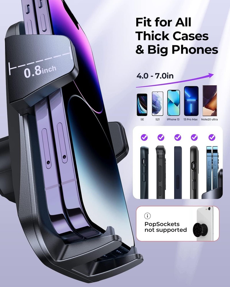 Car Phone Holder, [Thick Cases Friendly] Holder Mount, vent