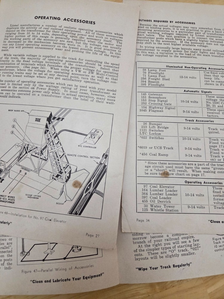 1950 Lionel Trains Instruction Book for Assembling and Operating