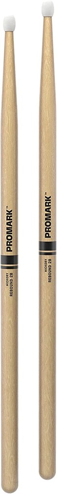 2 PACK ProMark Rebound 2B Hickory Drumsticks, Oval Nylon Tip