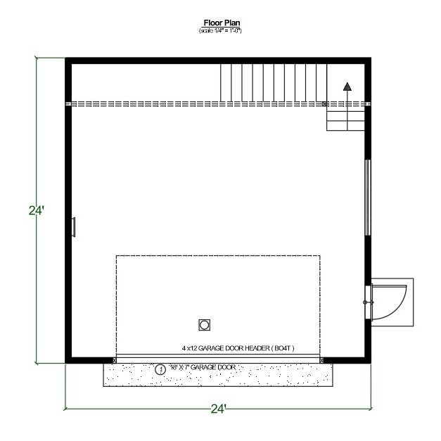 2-Car Garage plan with Upper-Level Loft