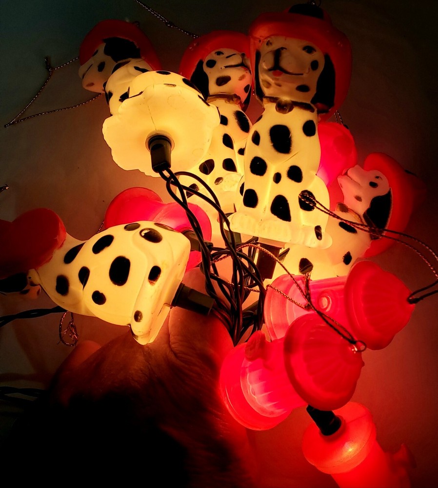 Dalmation Dog and Fire Hydrant Novelty String Light Set-Kurt Adler-Firefighter