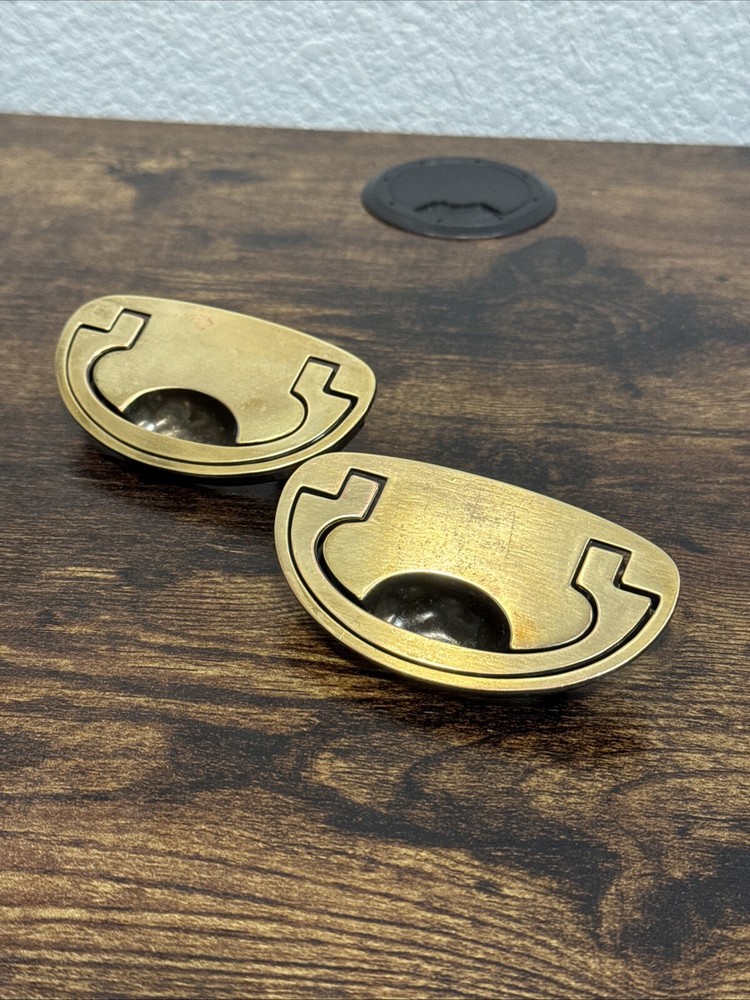 Drexel Passage Drawer Pulls 2 Handles Campaign Brass KBC N-16827 Replacement