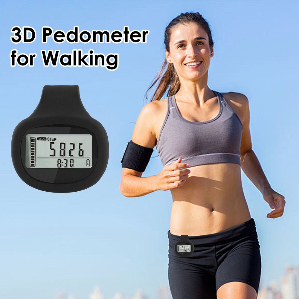 3D Pedometer For Walking LCD Display Odometer Pedometer Step Counter For Miles