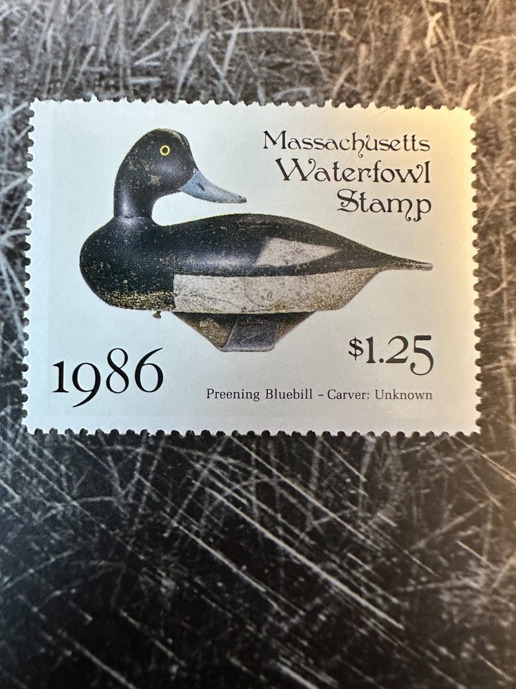 1986 Massachusetts State Duck Stamp,