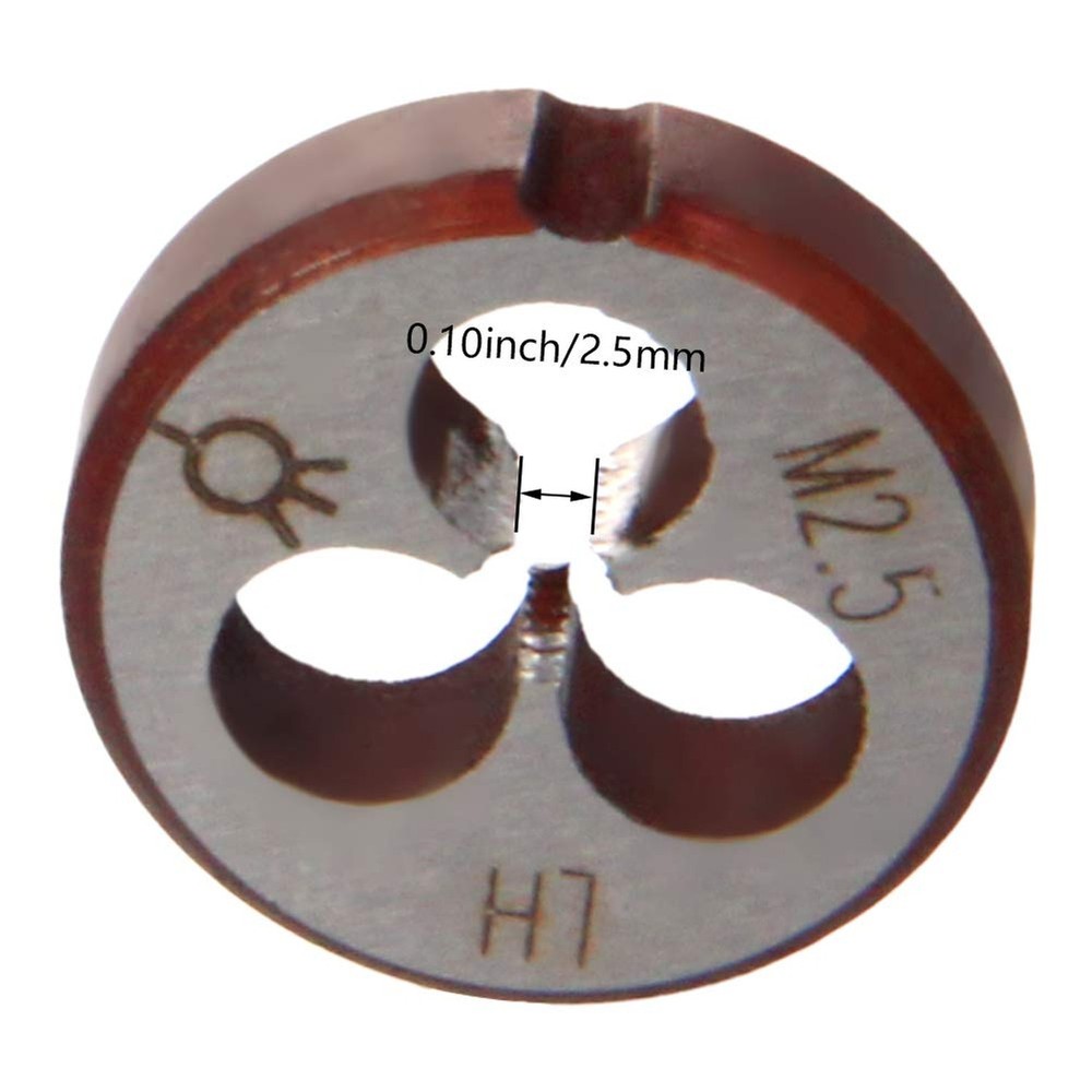 Utoolmart M2.5 X 0.45 Metric Round Die, Machine Thread Left Hand Threading Di...