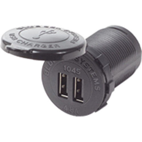 Blue Sea 1045 Fast Charge Dual USB Charger Boat Socket Mount 4.8A