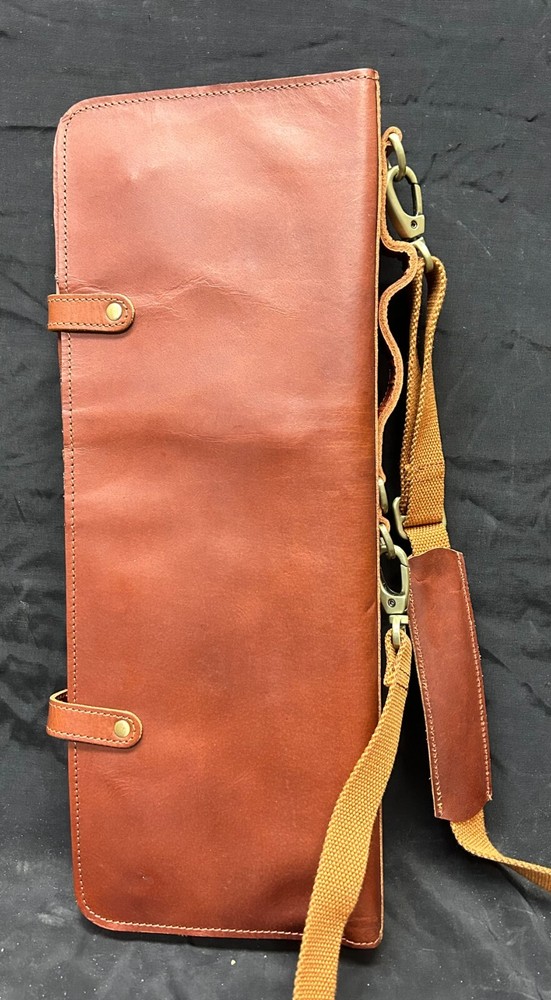 AHEAD TAN LEATHER DRUM STICK CASE (WITH DRUM KEY HOLDER)