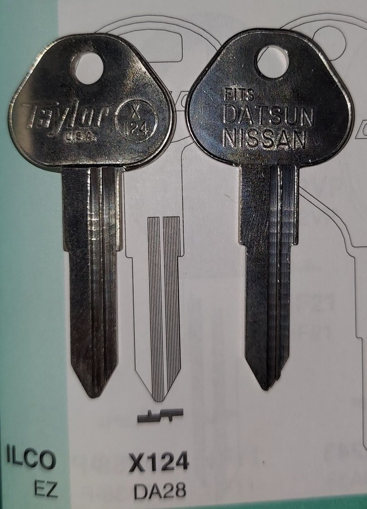 X124, DA28 Datsun, Nissan, Infinity Key Blank.