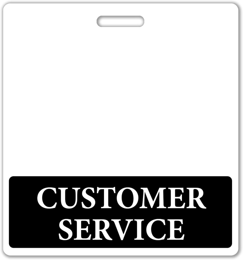 Oversized Customer Service Badge Buddy - Heavy Duty Horizontal Badge Backer