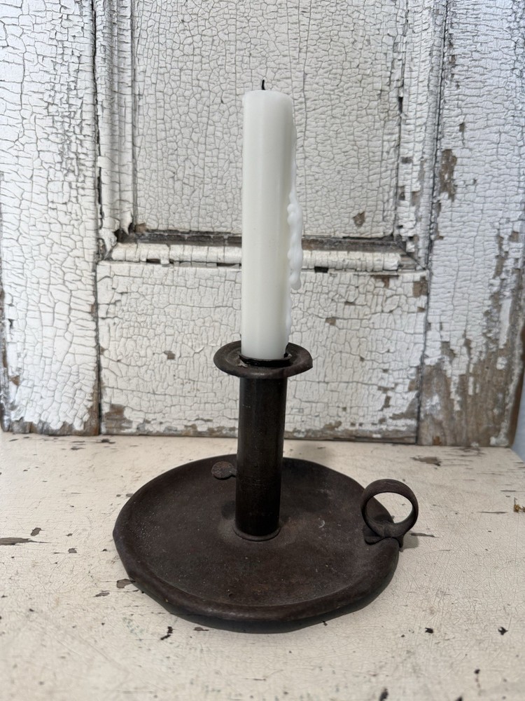 Early Hog Scraper Candlestick | Primitive | Antique | Hand Forged