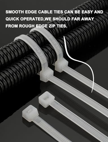 UV Protected Zip Ties 12 Inch (100 Pack) Self Locking Strong 100pcs 12“ Black