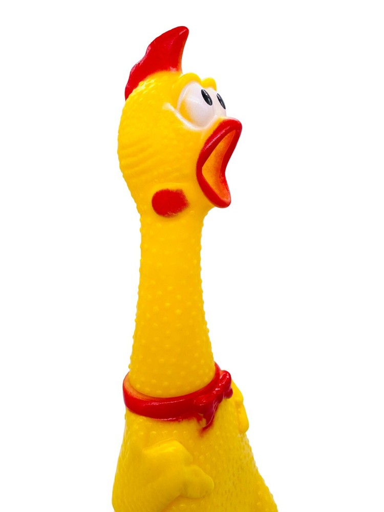 Goldenvalueable Squeezing Squawkin' Chicken, Rubber Screaming 16" Tall