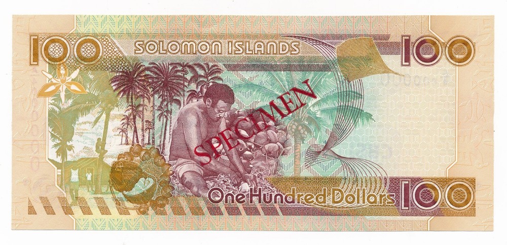 Solomon Islands 100 Dollars $100 ND 2006-09 P. 30 / 30s SPECIMEN Unc Note