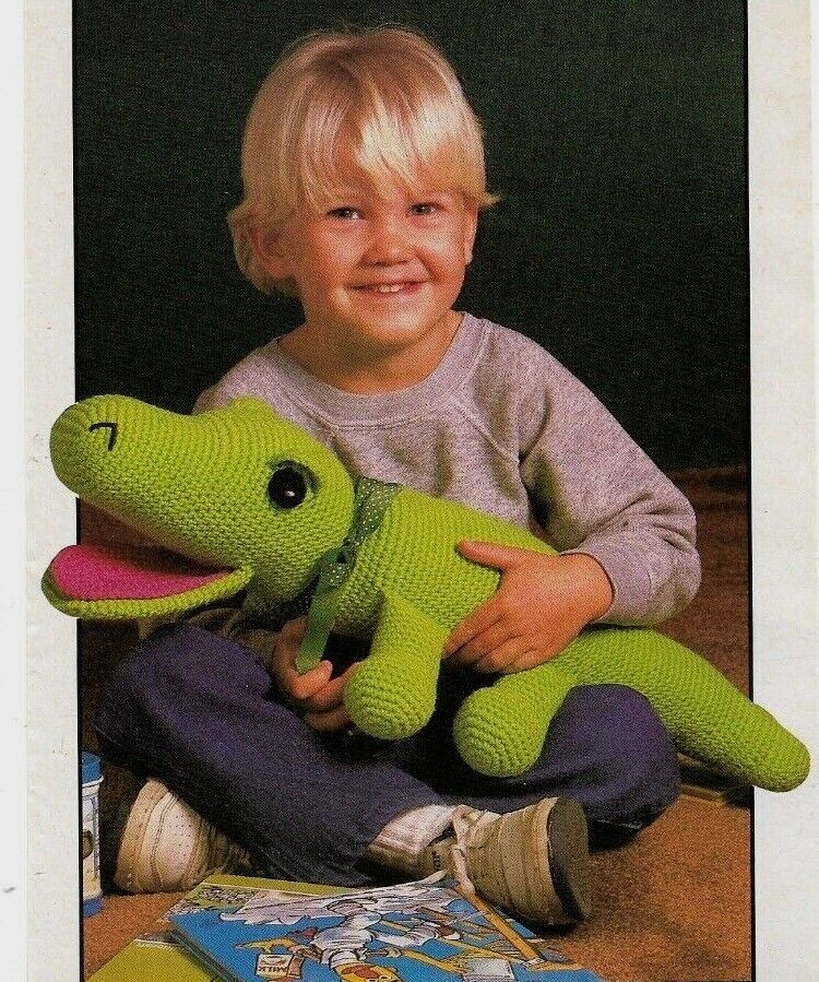 ALLIE-GATER 23" STUFF ANIMAL TOY DIGEST SIZE CROCHET PATTERN INSTRUCTIONS
