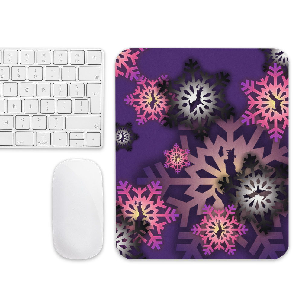 Flakey purple Mouse pad