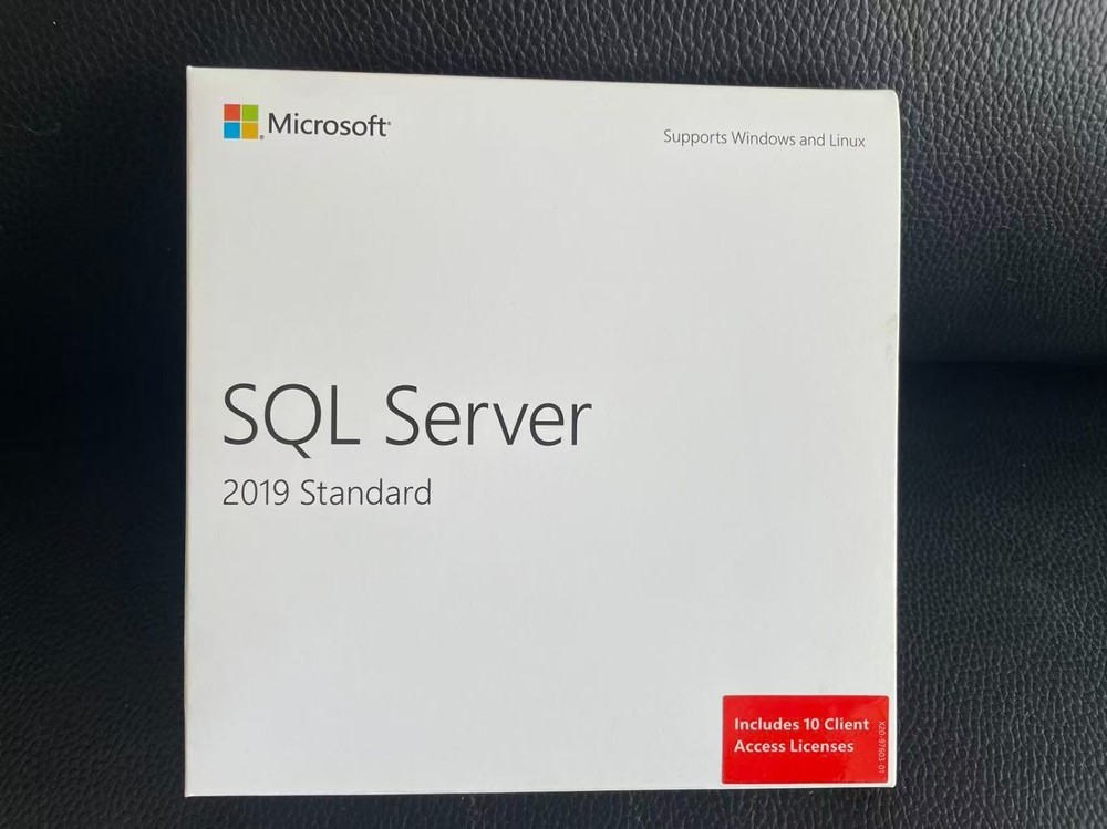 Microsoft SQL Server 2019 Standard Unlimited Core (10 CAL) License Key DVD & COA