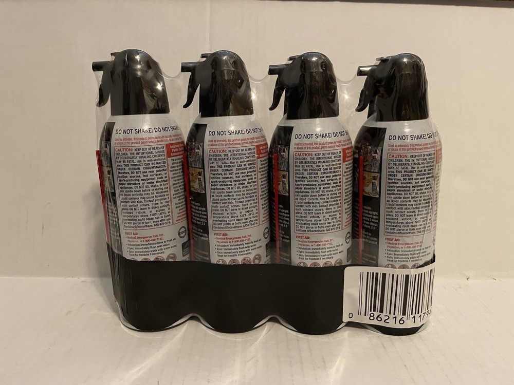 Electronics Duster Compressed Gas Cleaner, 10 oz, 4-Pack