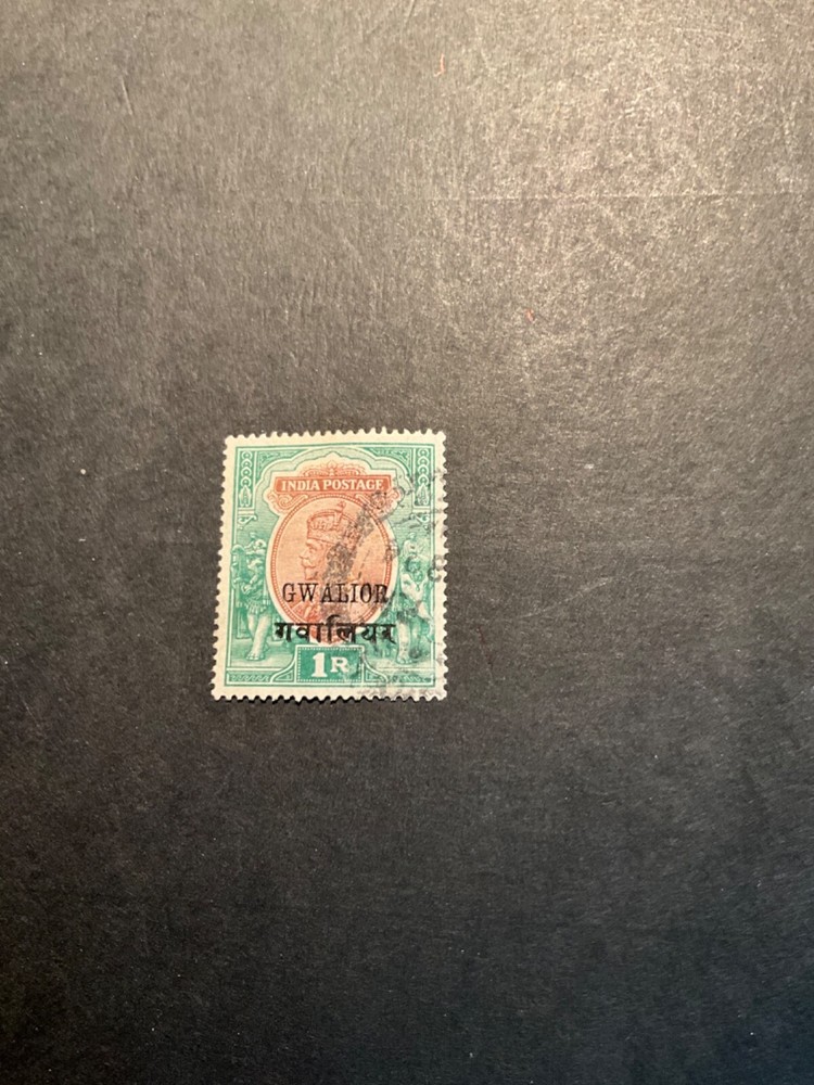 Stamps Indian States Gwalior Scott #79 used