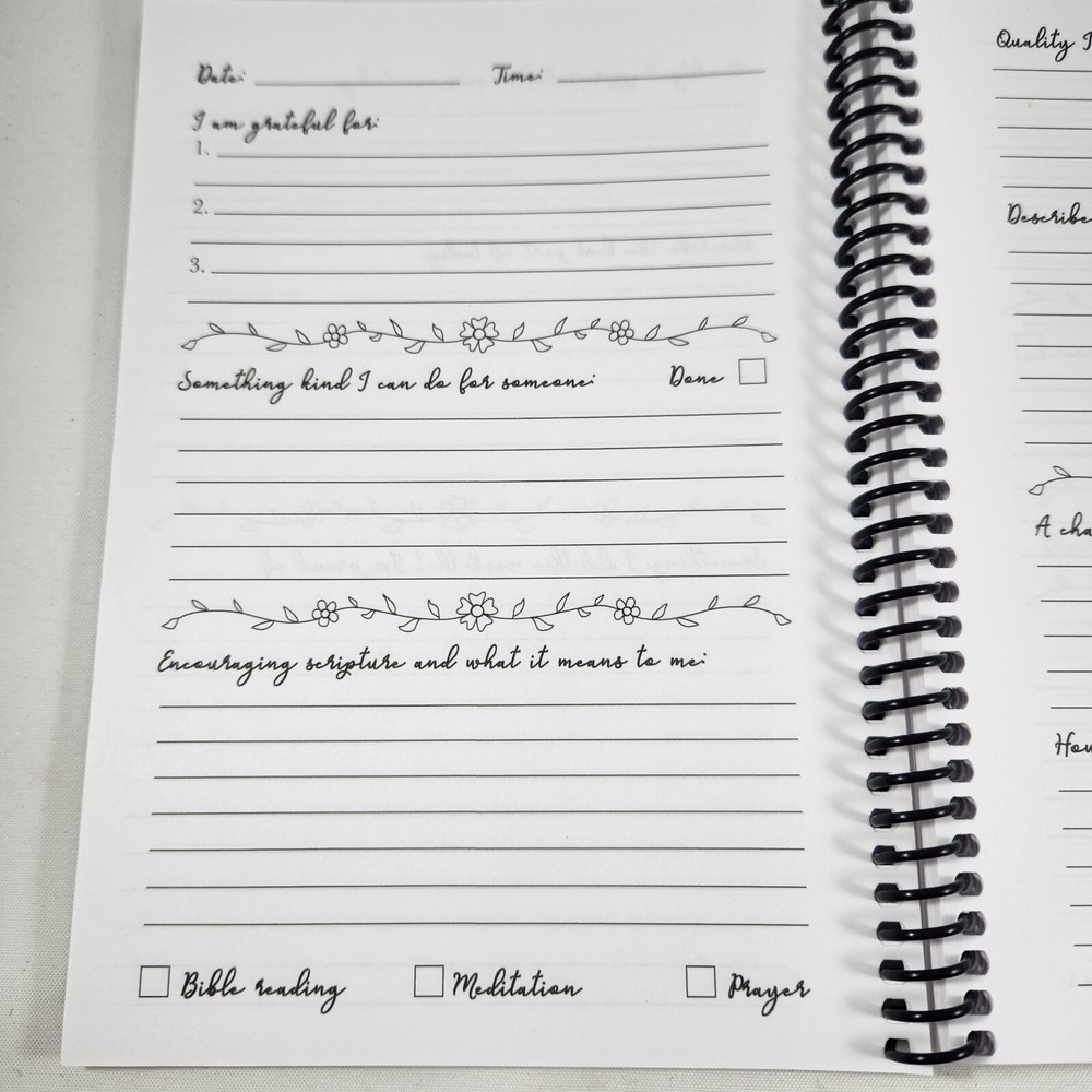 Daily Positivity Journal Gratitude Practice Writing Journal Notebook Blue 8x5"