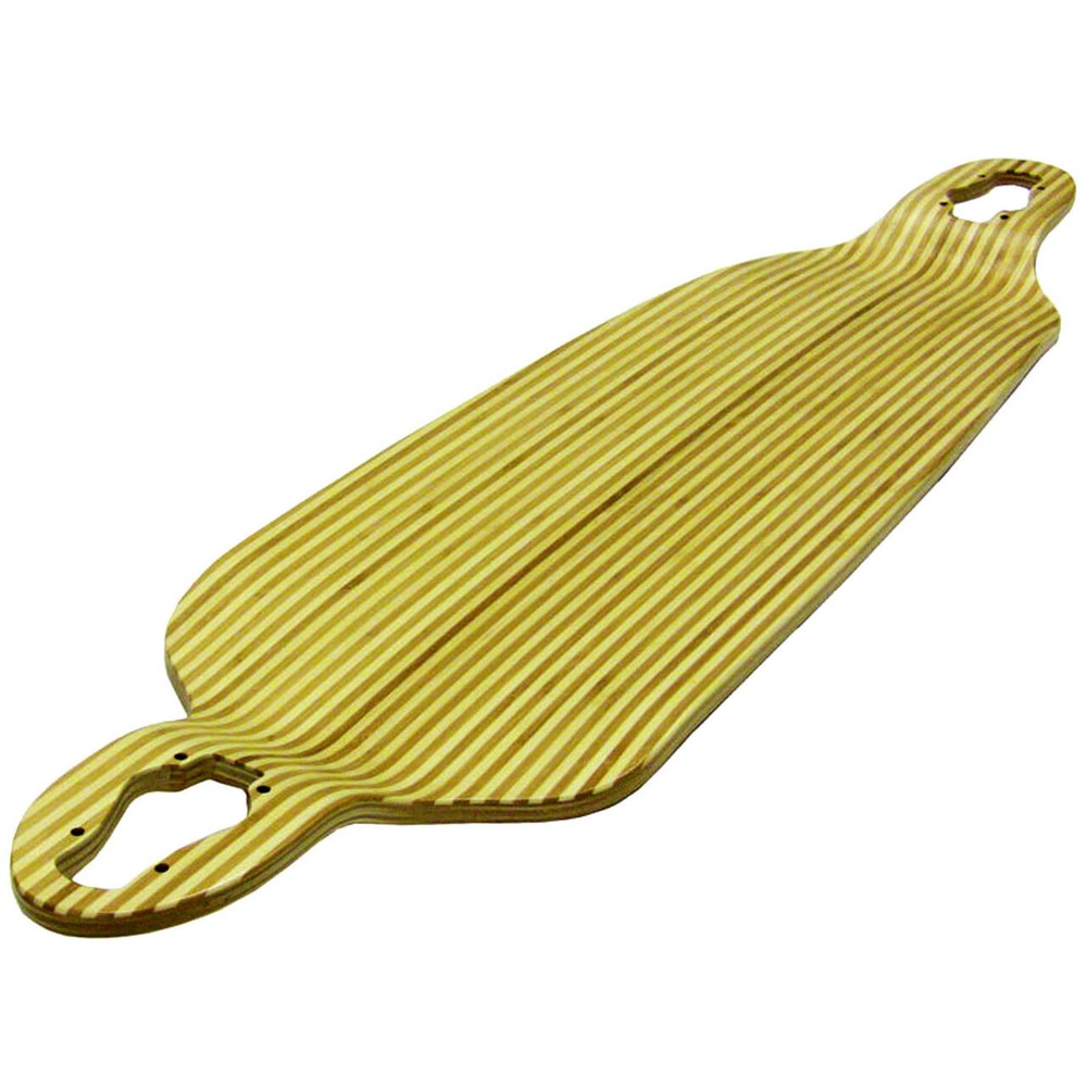 Moose Longboard Complete 9.75" x 39.75" Double Drop Down Through Zebra Bamboo