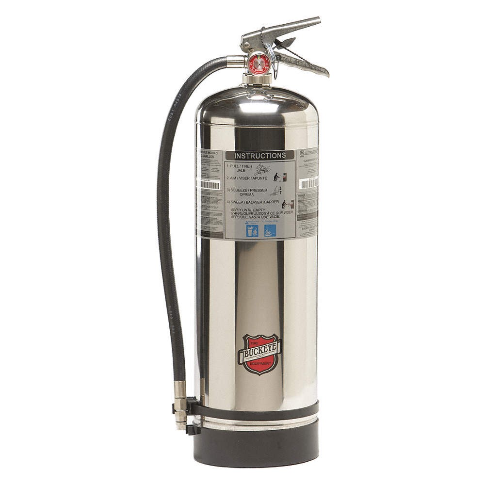 BUCKEYE 50000 Fire Extinguisher,SS,Silver,A 35WT24