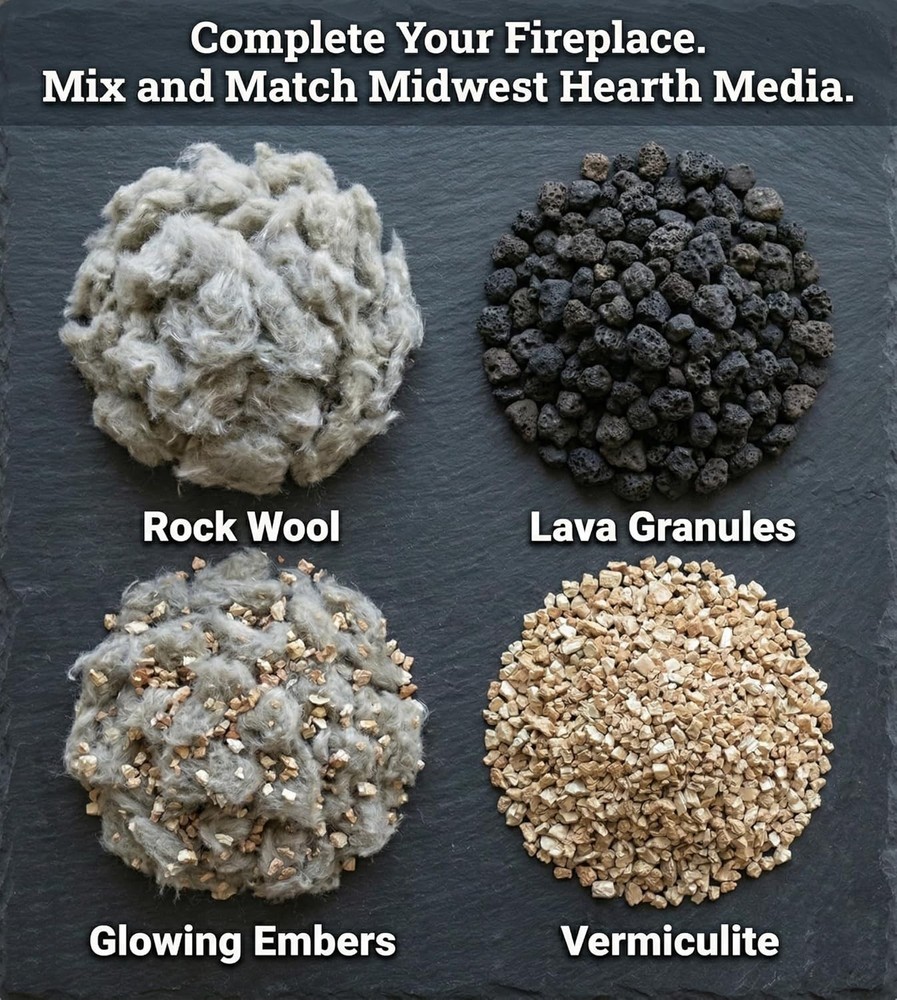 Transform Your Gas Fireplace with 6 oz Rock Wool Glowing Embers Effect