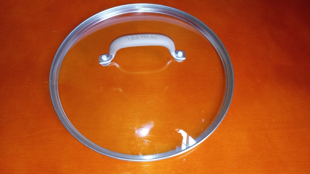 Circulon Replacement Glass Cookware Lid, Silicone Handle, Outer Rim 11.5"