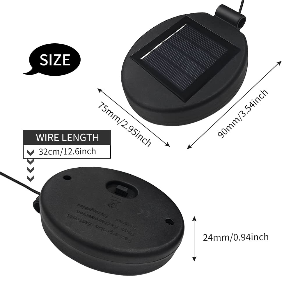 Solar Lantern Light Replacement Top for Flower ,LED Panel 2PCS