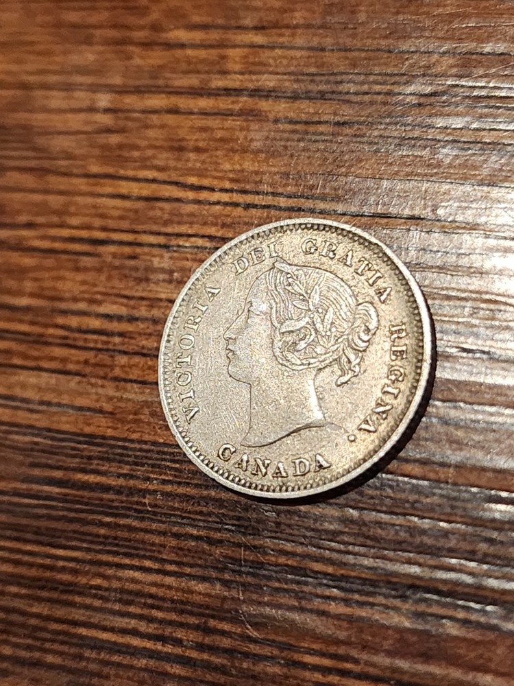 1901 Canada 5 Cents Silver Coin