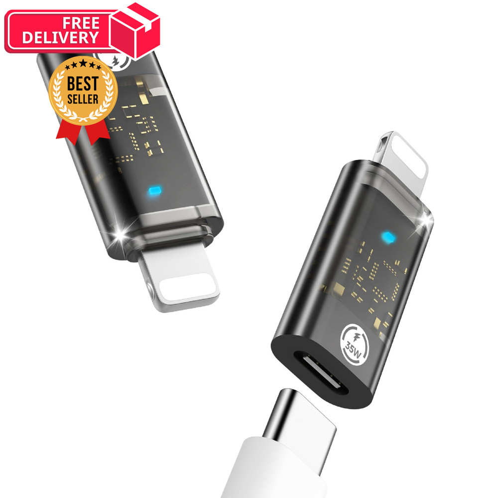 MoKo USB C to Lightning Adapter, Support 35W PD Fast Charging & Data Sync...