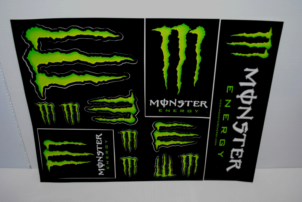 MONSTER ENERGY DRINK 12 STICKERS SHEET